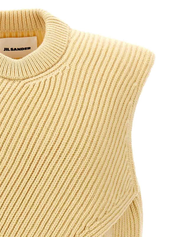 The Best Shops JIL SANDER: vests - English ribbed vest