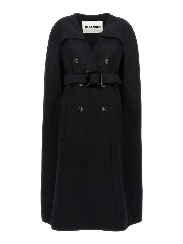 JIL SANDER: short coats - Double-breasted coat