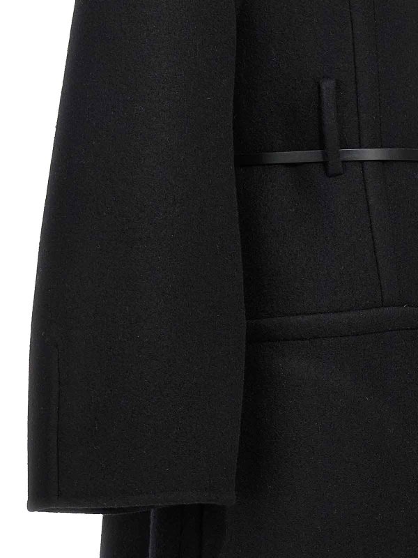Long wool coat shop online: JIL SANDER