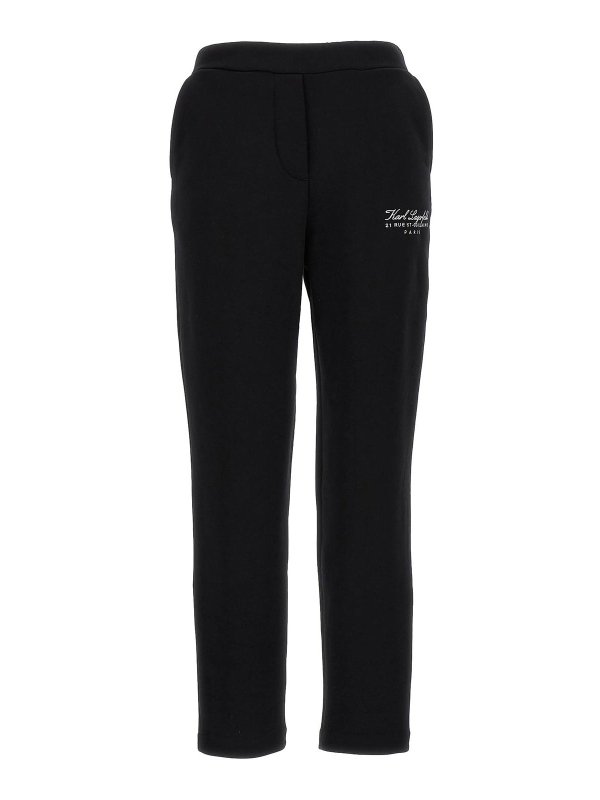 KARL LAGERFELD: tracksuit bottoms - signature logo joggers