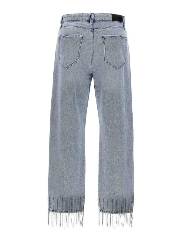 KARL LAGERFELD: bootcut jeans online - Rhinestone fringed jeans