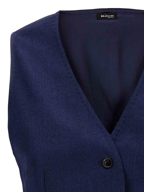 The Best Shops KITON: Gilets tricot - Gilet - Bleu
