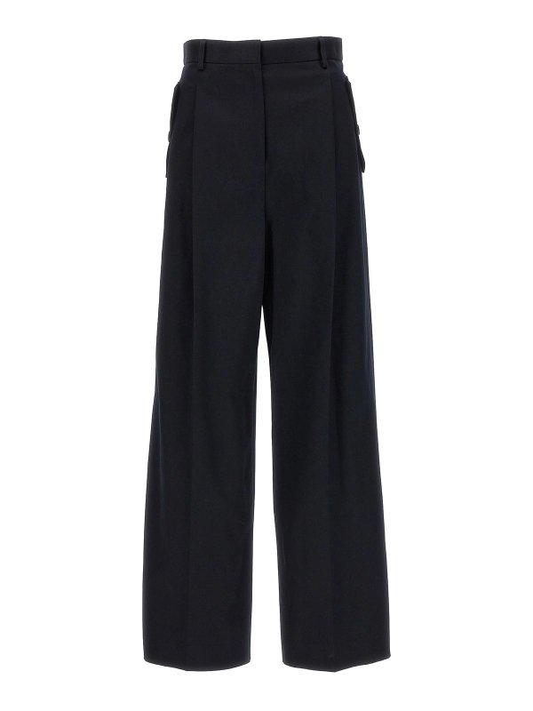 LANVIN: Trousers Shorts - Loose leg front pleat pants
