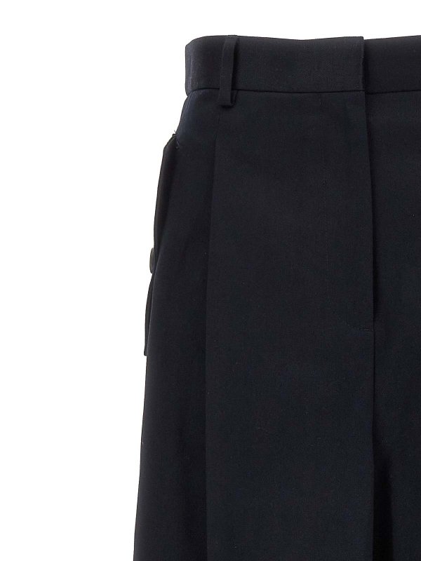 The Best Shops LANVIN: Trousers Shorts - Loose leg front pleat pants