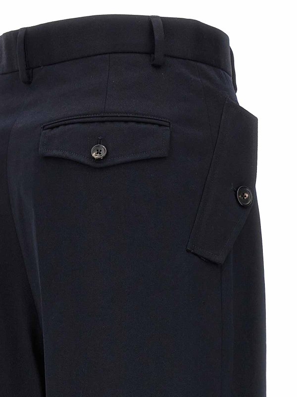 Loose leg front pleat pants shop online: LANVIN