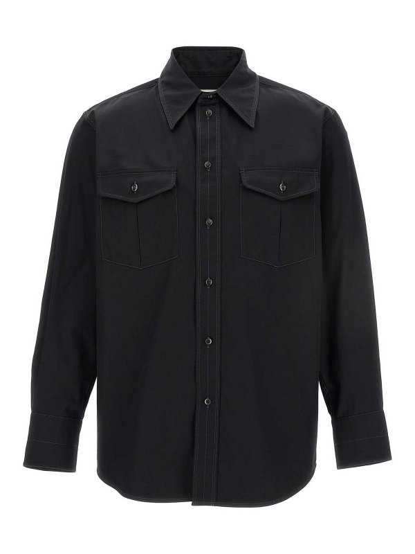 Lemaire relaxed western shirt - Black - Men|SH1038LF824BK999