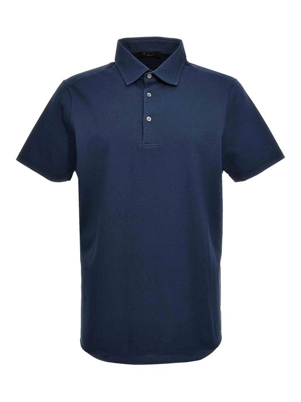 Loro Piana: polo shirts - Piquet cotton polo shirt