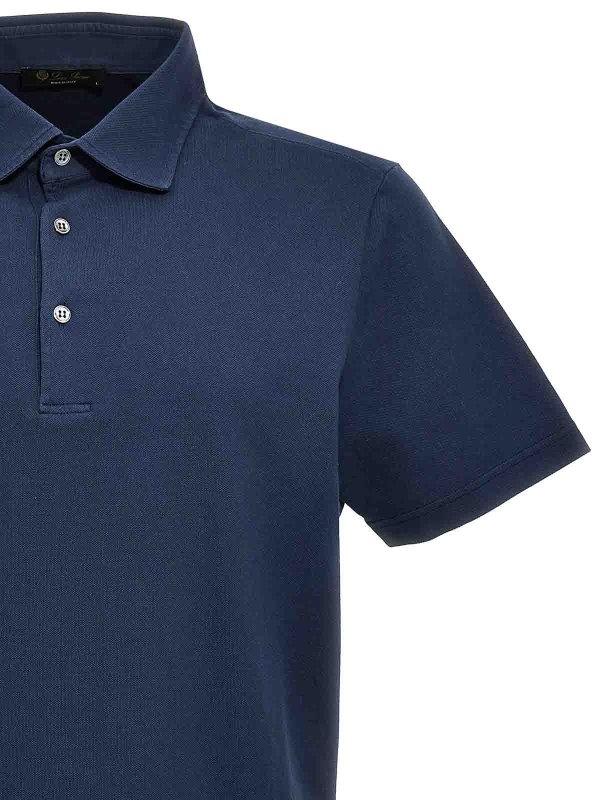 The Best Shops Loro Piana: polo shirts - Piquet cotton polo shirt