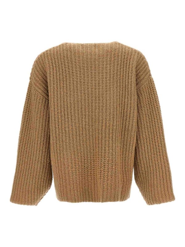 LOULOU STUDIO: クルーネック online - クルーネック - ベージュ