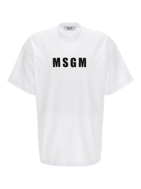 m.s.g.m.: t-shirts - Logo print t-shirt