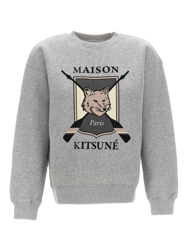 Maison Kitsuné college fox sweatshirt - Grey|LW00306KM0307H120