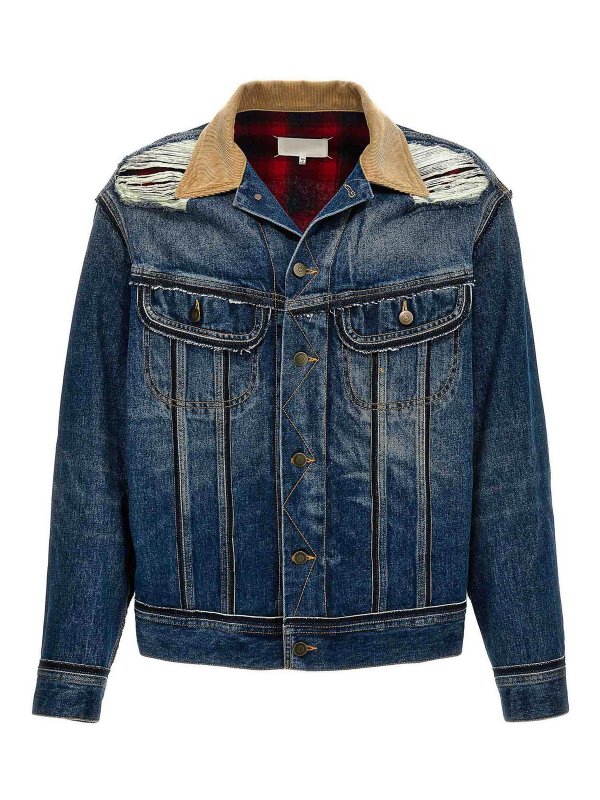 Maison Margiela: Chaquetas denim - Blazer - Azul