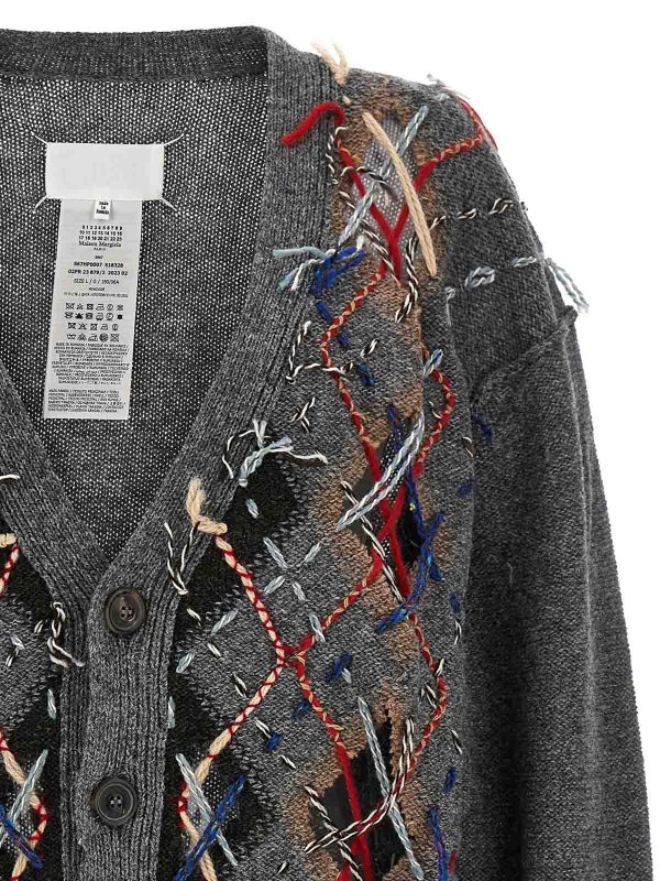 The Best Shops Maison Margiela: cardigans - Argyle patterned cardigan