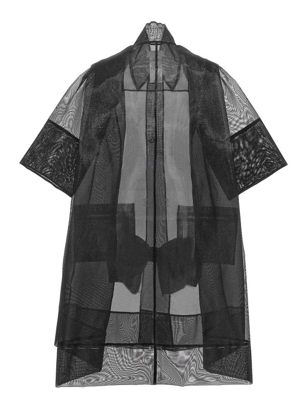 Maison Margiela: short coats online - Bow tulle coat