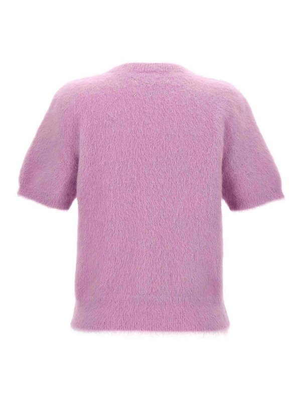 Short sleeve shop angora sweater