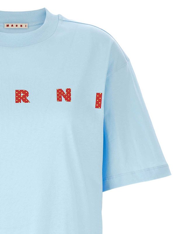 The Best Shops Marni: T-shirts - T-Shirt - Hellblau