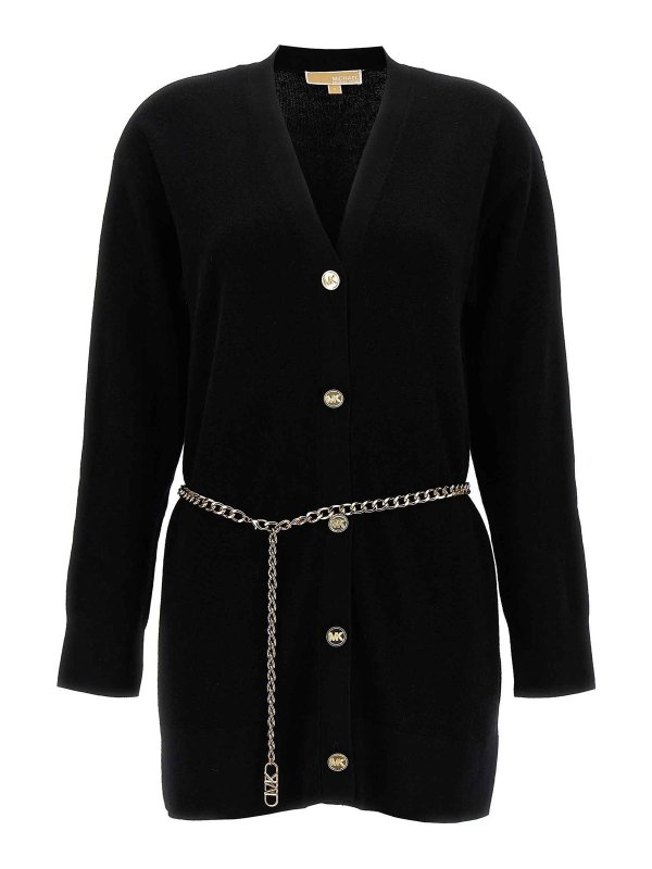 MICHAEL KORS: cardigans - Chain belt cardigan