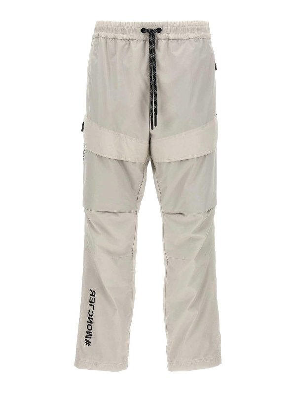 MONCLER: Trousers Shorts - Logo print pants
