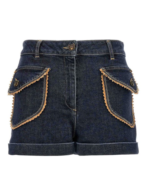 MOSCHINO: Hosen Shorts - Shorts - Blau