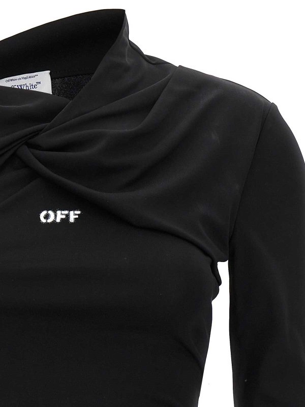 The Best Shops OFF-WHITE: knee length dresses - fluid jersey twist dress
