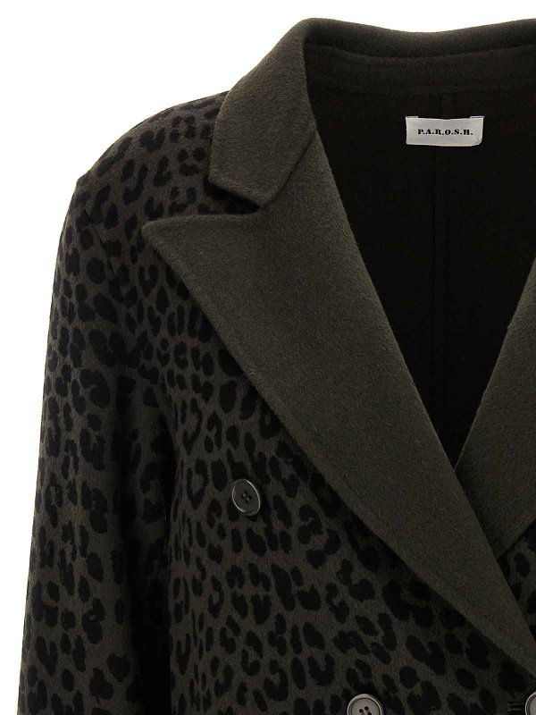 The Best Shops P.A.R.O.S.H.: giacche blazer - Blazer doppiopetto con stampa animalier