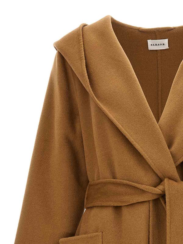 The Best Shops P.A.R.O.S.H.: short coats - Long belted coat