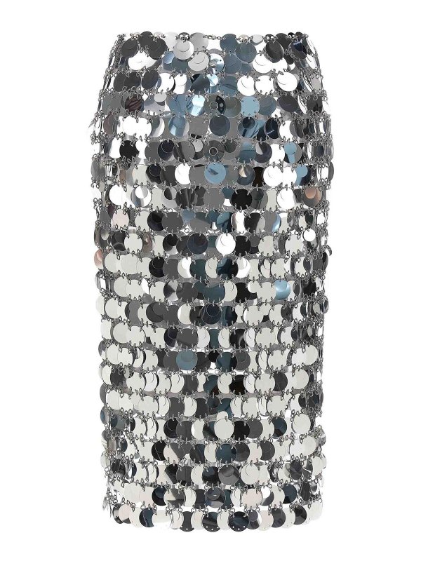 PACO RABANNE: Knielange und Midi Röcke online - Midirock - Silber