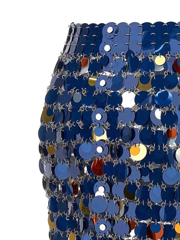 Falda Semilarga - Azul shop online: PACO RABANNE