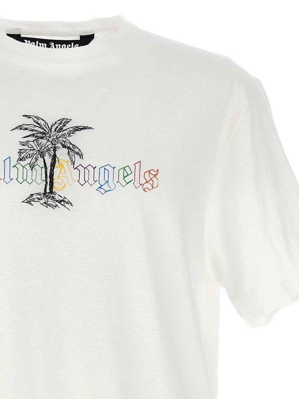 The Best Shops Palm Angels: T-shirts - T-Shirt - Weiß