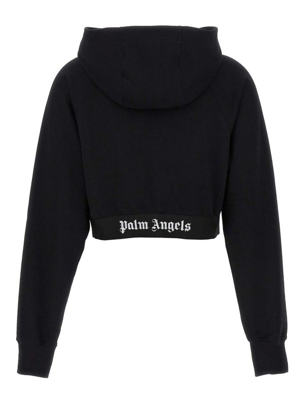 Palm Angels: Sweatshirts & Sweaters online - Cropped hoodie