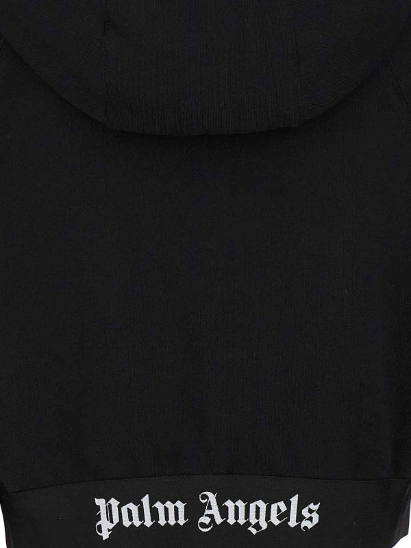 Cropped hoodie shop online: Palm Angels