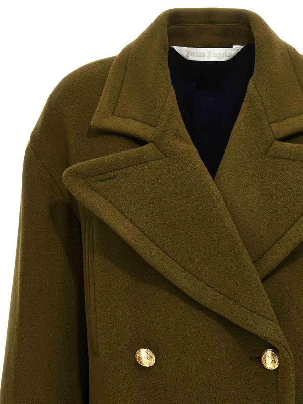 The Best Shops Palm Angels: Kurze Mäntel - Kurzer Mantel - Grün