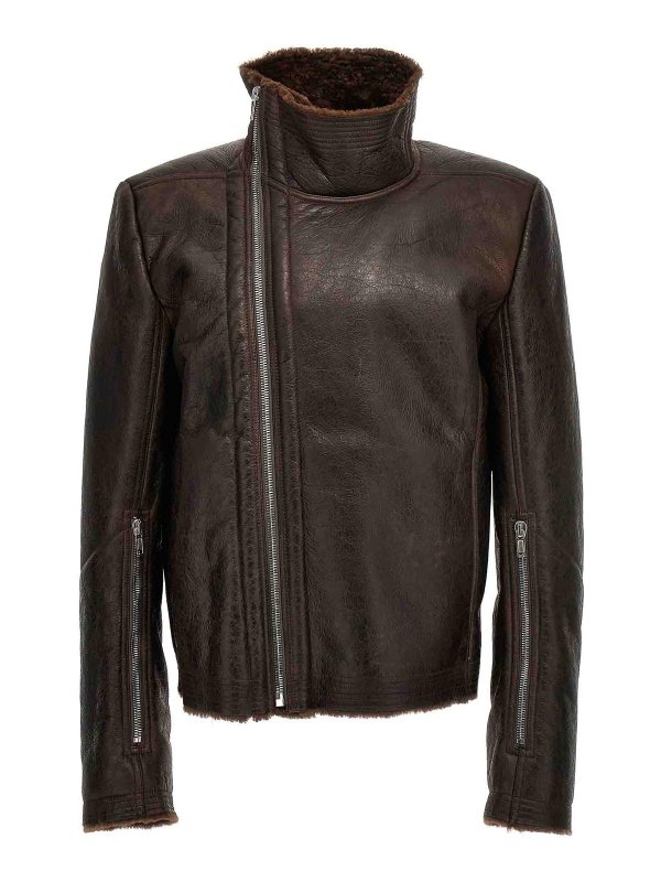 RICK OWENS: leather jacket - bauhaus jacket