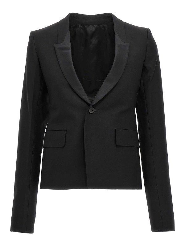 RICK OWENS: ブレザー - ブレザー - 黒