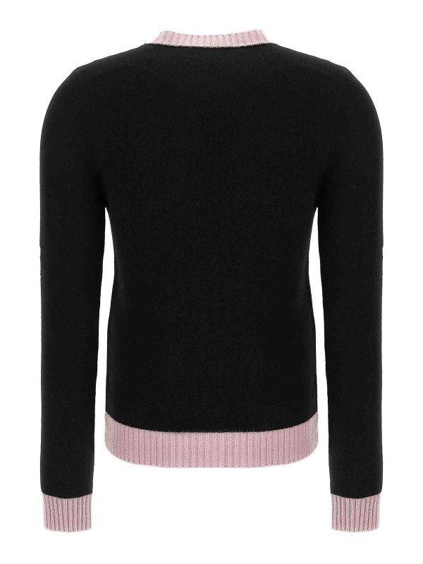 Rochas: Strickpullover mit Rundhalsausschnitt online - Rundhalspullover - Schwarz