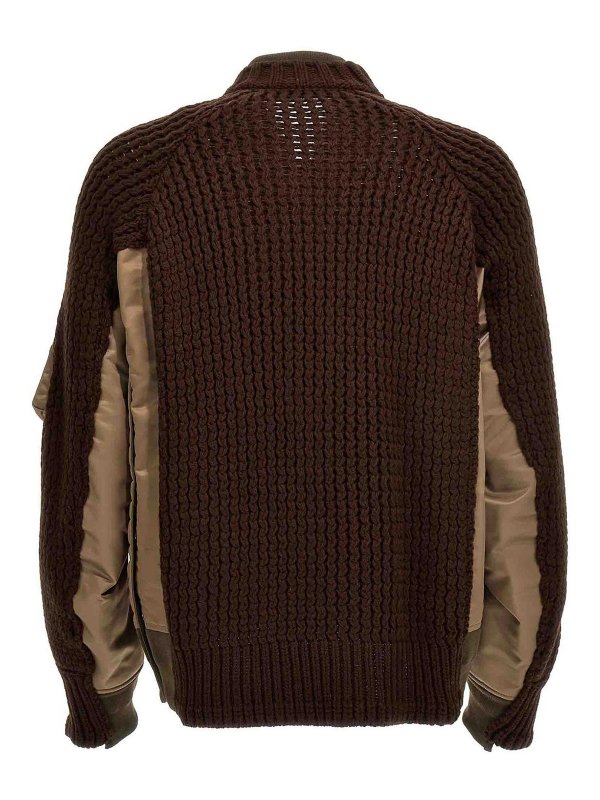 The Best Shops Sacai: blazers - Nylon wool bomber jacket