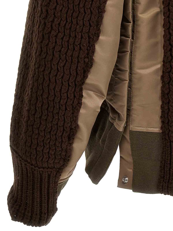 Sacai buy online Nylon wool bomber jacket