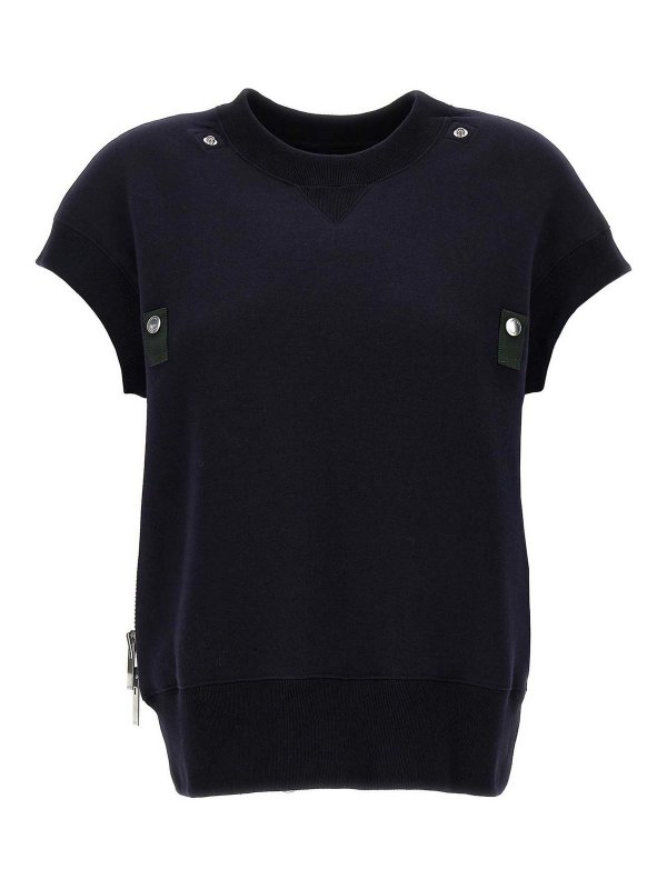 Sacai: Sweatshirts & Sweaters online - Nylon insert sweatshirt