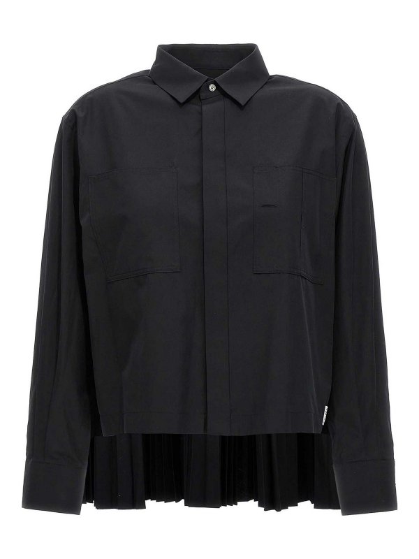 Sacai: shirts - Pleated shirt