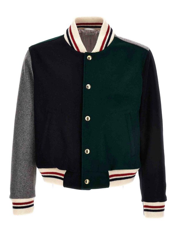 THOM BROWNE: casual jackets - Multicolor bomber jacket