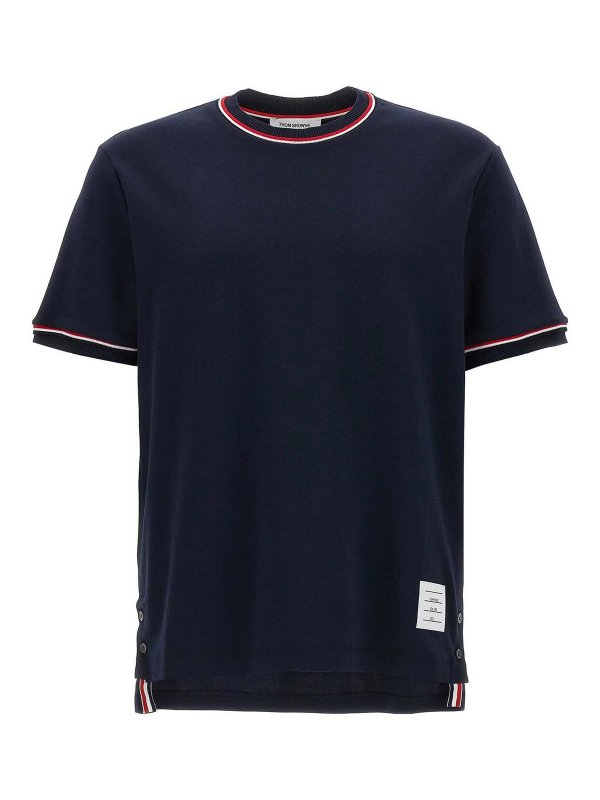 THOM BROWNE: Tシャツ - Tシャツ - ブルー