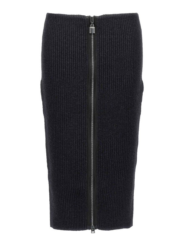 TOM FORD: ニーレングススカート＆ミディ丈 - 膝丈/ミディスカート - 黒