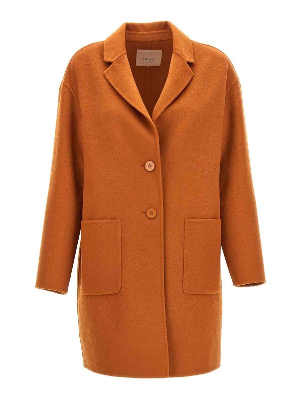 TWINSET: short coats - Single breast coat