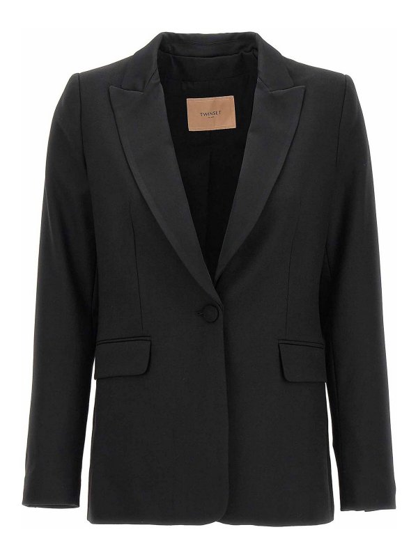 TWINSET: casual jackets - Single-breasted blazer jacket