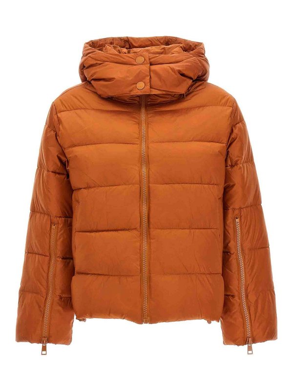TWINSET: blazers - Hooded puffer jacket
