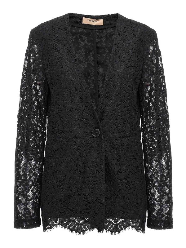 TWINSET: ブレザー - ブレザー - 黒