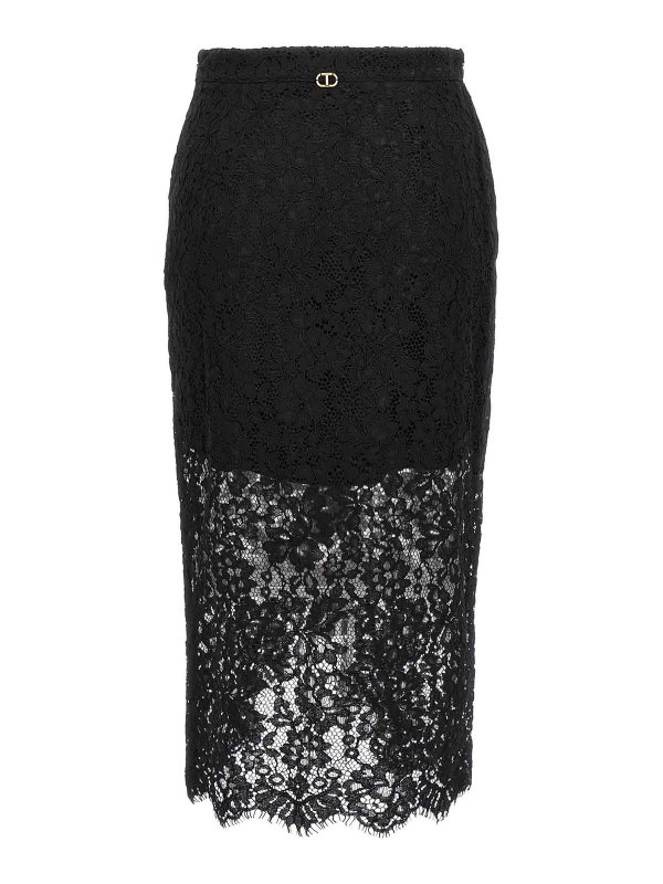 TWINSET: gonne al ginocchio  e longuette online - Gonna in pizzo