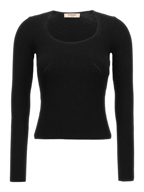 TWINSET: cardigans - Ribbed sweater