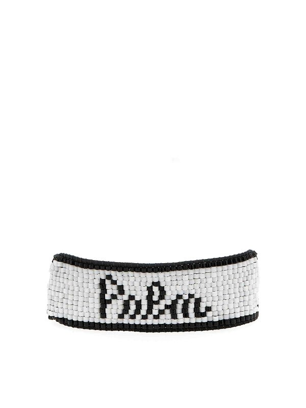Palm Angels: Pulseras y brazaletes - Brazalete - Blanco