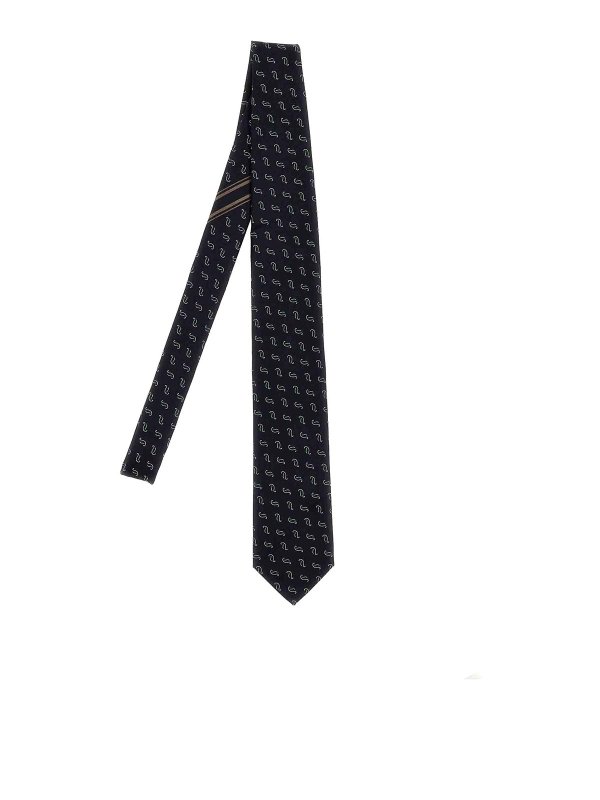 BRIONI: Corbatas y pajaritas - Corbata - Azul